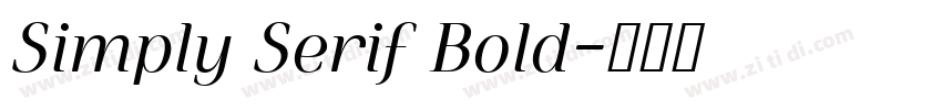 Simply Serif Bold字体转换